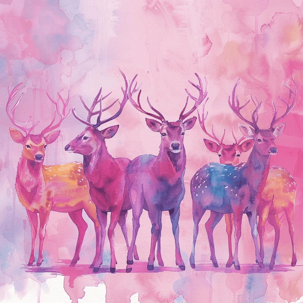 nftqueenw0313_Watercolor_illustration_of_colorful_sika_deer_on__5f758c24-7a76-4b48-9f5b-2564101a1d71_compressed
